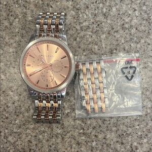 Silpada Two-Tone Silver and Rose Women's Watch